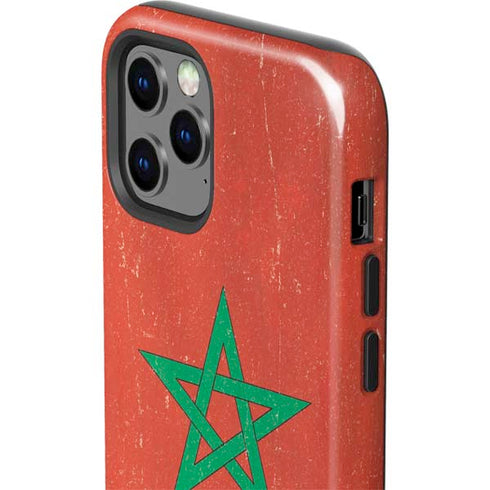 Morocco Flag Distressed iPhone 12 Pro Max Impact Case